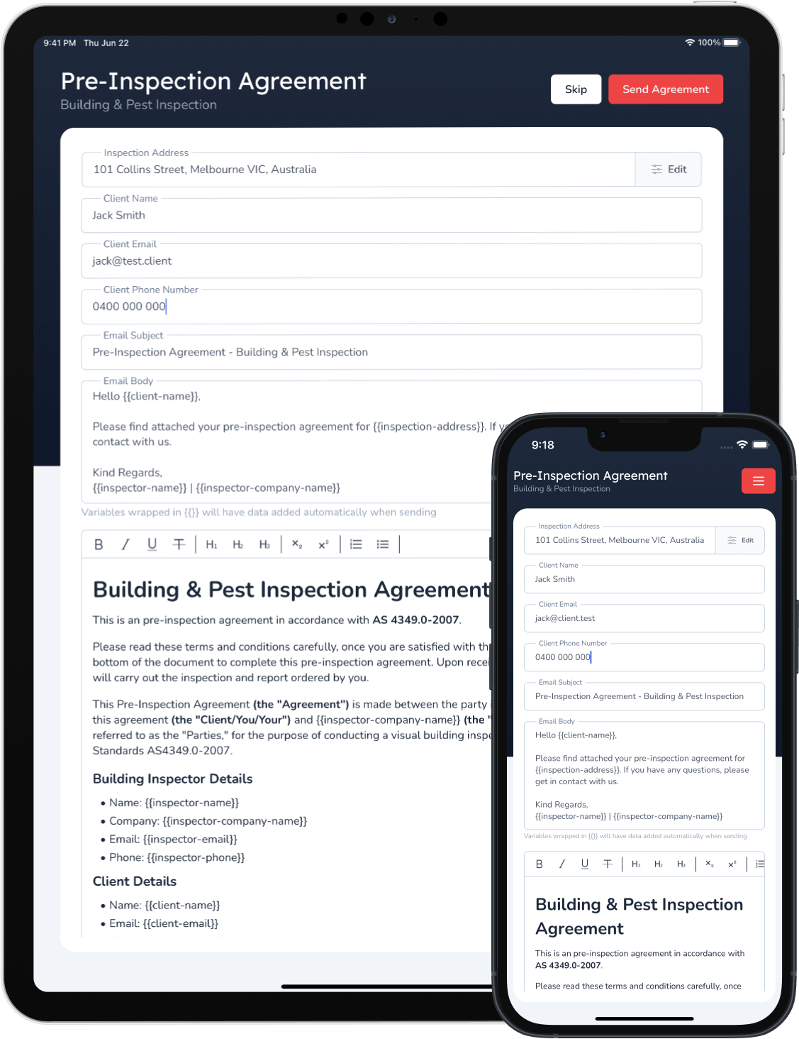 Pre-Inspection Agreements